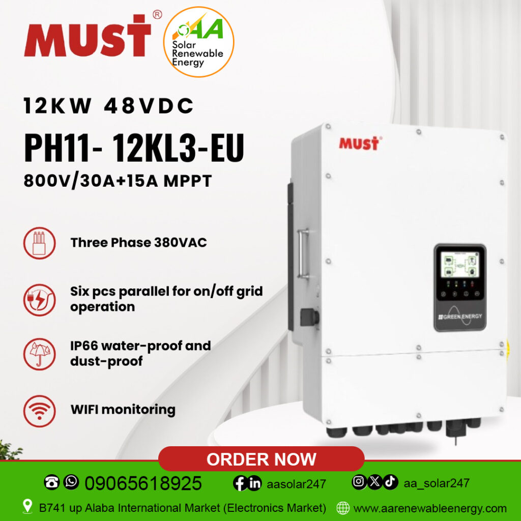 MUST 12KW 48VDC PH11-EU Hybrid Solar Inverter